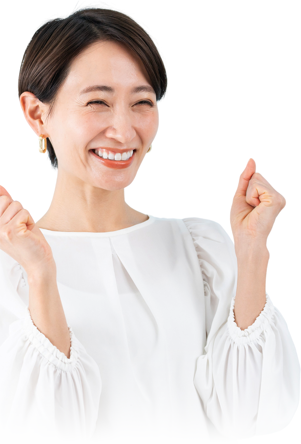 嬉しそうな女性